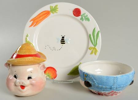 Stack Happy (Farmer Pig) by Fitz &amp; Floyd