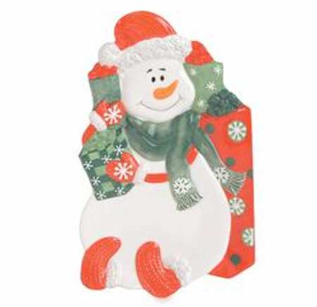 Snow Circles Figural Canape Plate