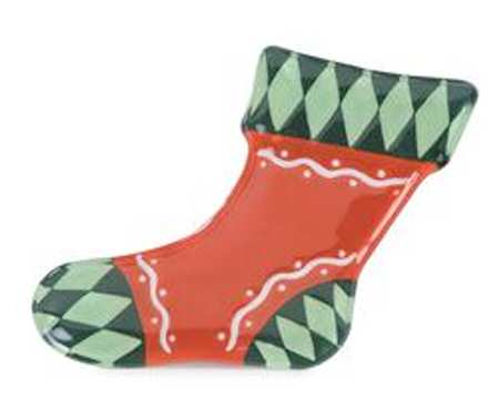 Stocking Stuffers Glass Stocking Shaped Tray