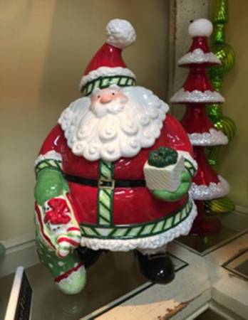 Stocking Stuffers Figural Cookie Jar & Lid