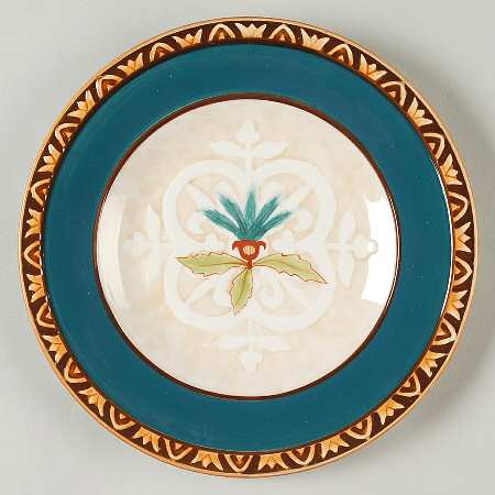 Global Market (Blue Floral) Salad/Dessert Plate