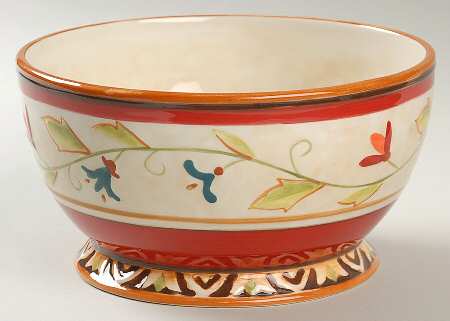 Global Market (Red Floral) Coupe Cereal Bowl