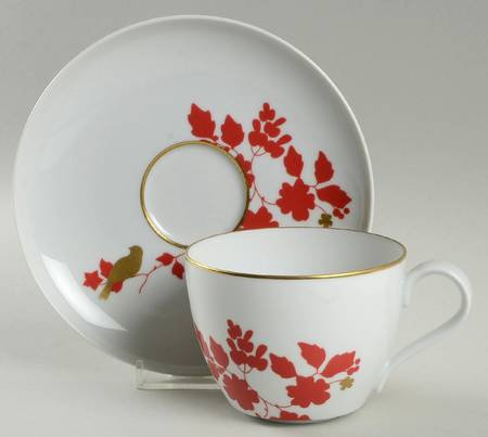 Emperor's Garden Flat Cup & Saucer Set