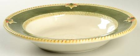 Hawthorne Green Large Rim Soup Bowl