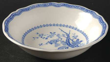 Quail Blue (Blue Ship Backstamp) Coupe Cereal Bowl