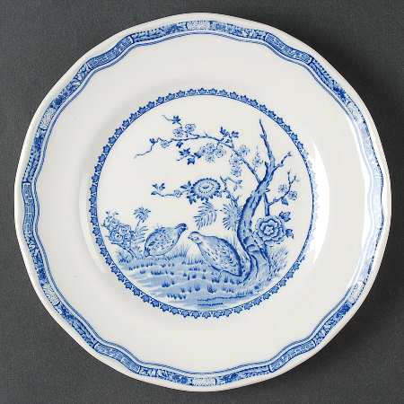 Quail Blue (Blue Ship Backstamp) Salad Plate by Furnivals
