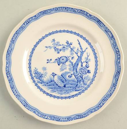 Quail Blue (Black Ship Backstamp) Bread & Butter Plate