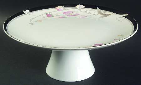Morning Black 10" Diameter Pedestal Cake Stand