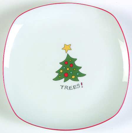 Merry Christmas Merry Christmas Salad/Dessert Plate