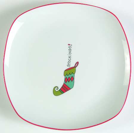 Merry Christmas Merry Christmas Salad/Dessert Plate