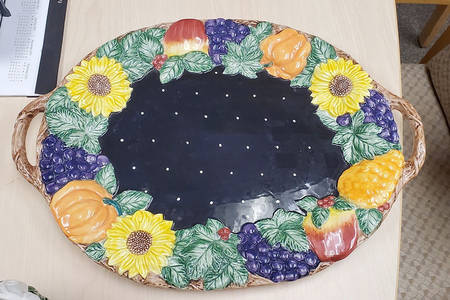 Harvest Farm 17" Oval Handled Platter