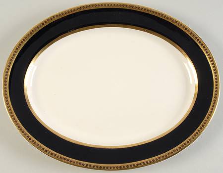 Newport Dark Blue 11" Oval Serving Platter