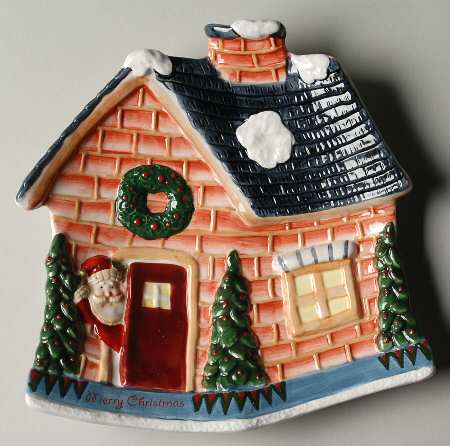 Fireplace Santa Canape Plate