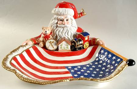 Patriotic Santa Figural Server