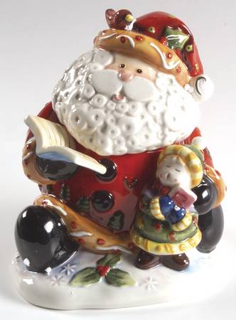 Singing Santa Figural Candy Jar & Lid