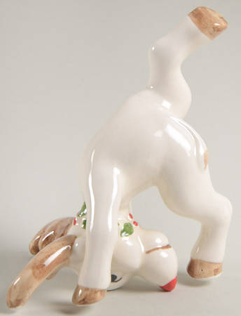 Rudolph On Head Tumbling Reindeer Figurine