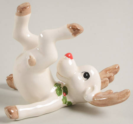 Rudolph Fallen Tumbling Reindeer Figurine