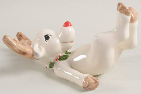 Rudolph Fallen Tumbling Reindeer Figurine
