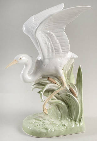 Heron Single China Bookend