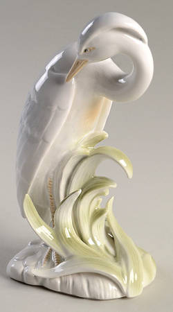Heron Single China Bookend