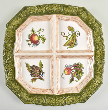 Vista Bella Divided 4-Part Square Platter