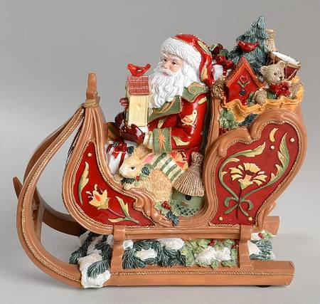 Bellacara Holiday Santa Musical Figurine