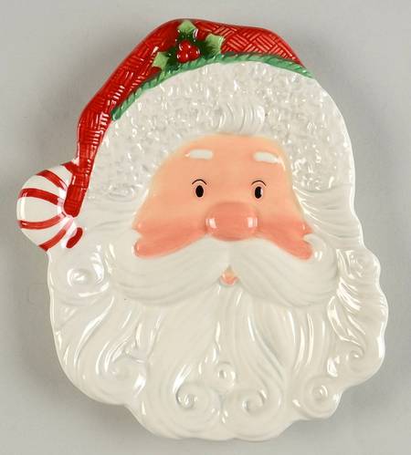 Peppermint Santa Snack/Canape Plate