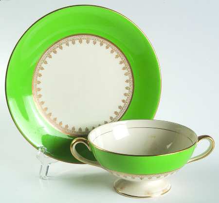 59732 Footed Cream Soup Bowl & Saucer Set