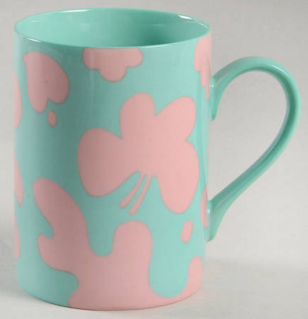 La Parisienne (Peach Coral on Turquoise) Mug