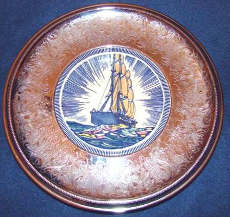 Moby Dick Salad Plate w/Etched Stainless Rim