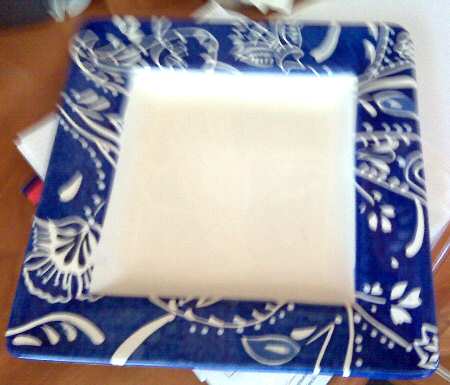 Azure Square Salad Plate