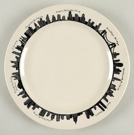 212 New York Skyline Service Plate (Charger)