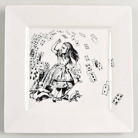 Alice in Wonderland Square Luncheon Plate