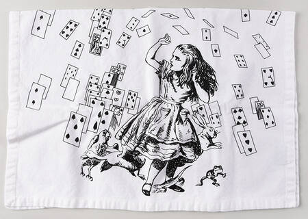 Alice in Wonderland Cloth Dish Towel