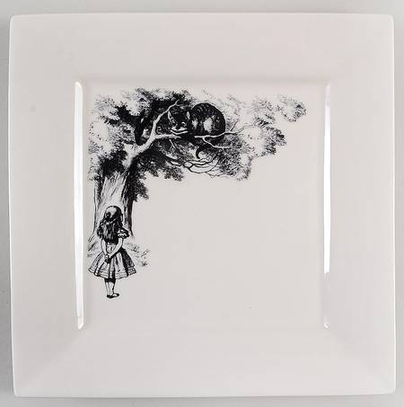 Alice in Wonderland Square Luncheon Plate