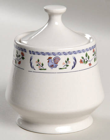 Faience Sugar Bowl & Lid