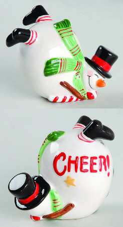Holiday Wishes Fallen Tumbling Snowman Figurine
