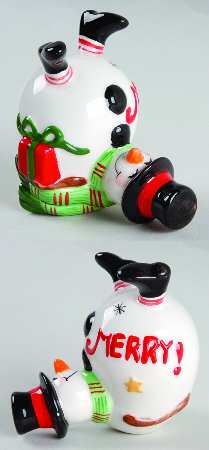 Holiday Wishes Rolling Tumbling Snowman Figurine