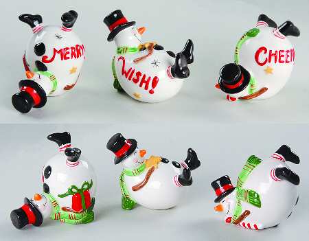 Holiday Wishes (Set of 3) Snowman Figurine Tumblers