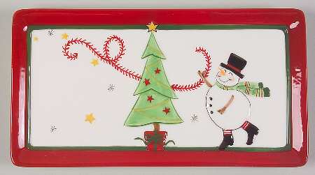 Holiday Wishes 9" Rectangular Tray