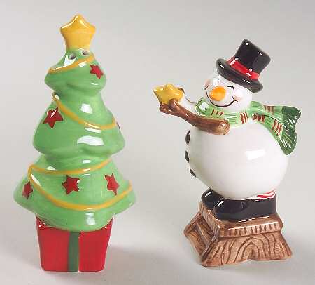 Holiday Wishes Figural Salt & Pepper Set