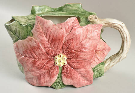 Poinsettia Teapot No Lid