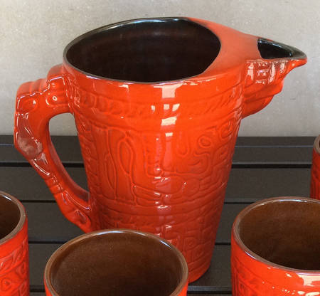 Mayan Aztec Flame 64 Oz Pitcher