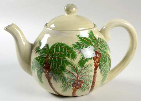 Palm Island Teapot & Lid