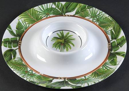 Palm Island 1 Piece Melamine Chip & Dip