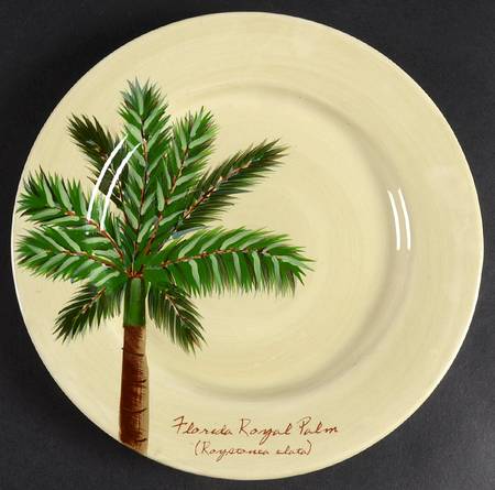 Palm Island Cream Luncheon Plate