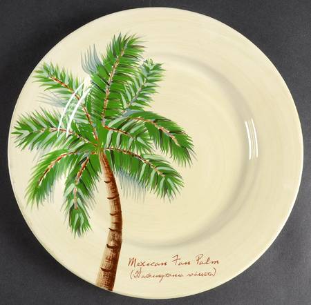 Palm Island Cream Luncheon Plate