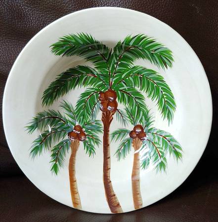 Palm Island Large Rim Soup Bowl