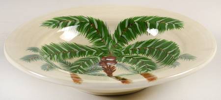 Palm Island Cream Rim Soup Bowl