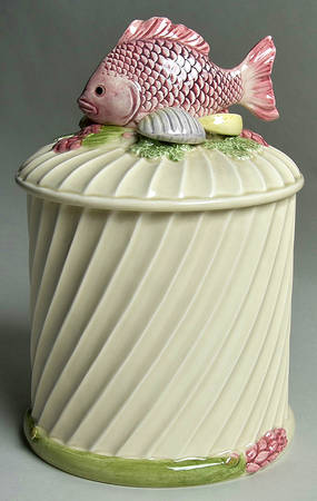 Fishes Medium Canister & Lid